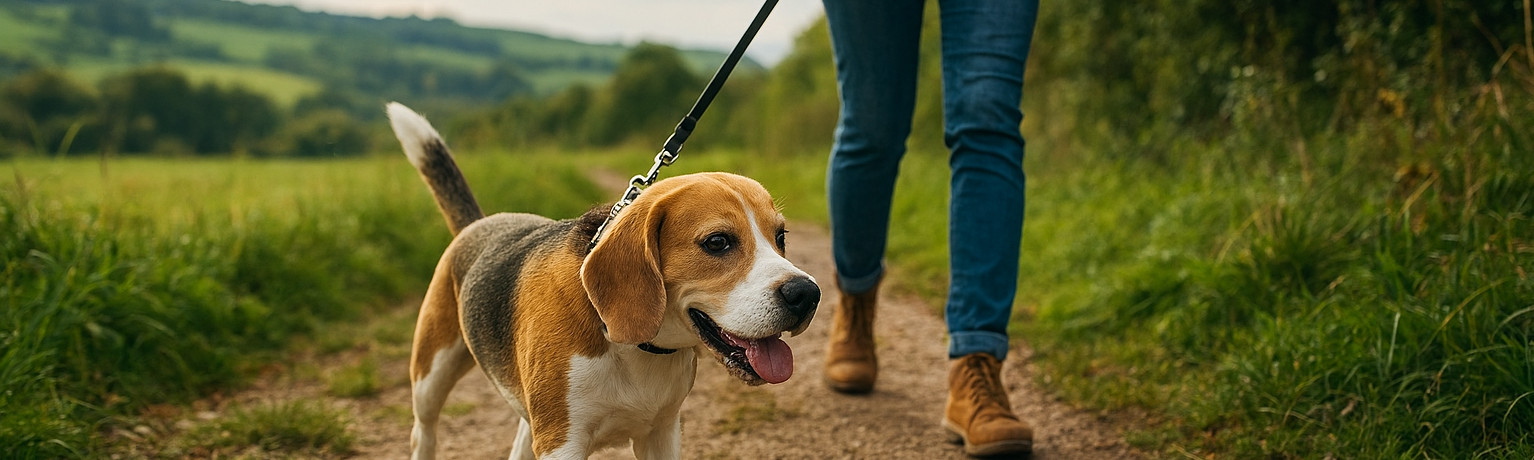 Dog gear laid out on table